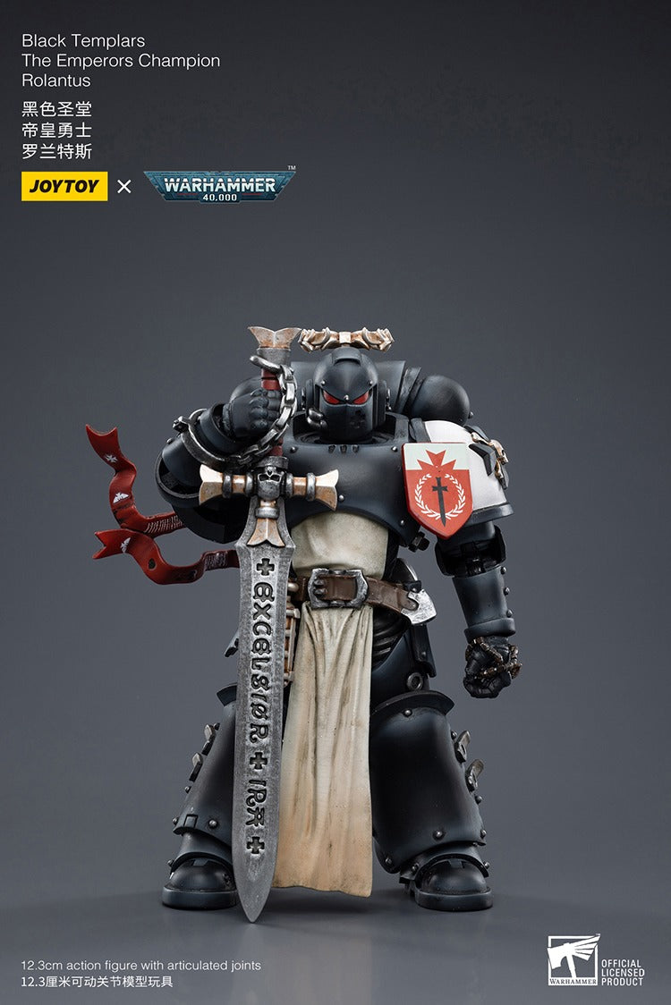 JOYTOY Warhammer 40K Black Templars The Emperors Champion Rolantus JT7585