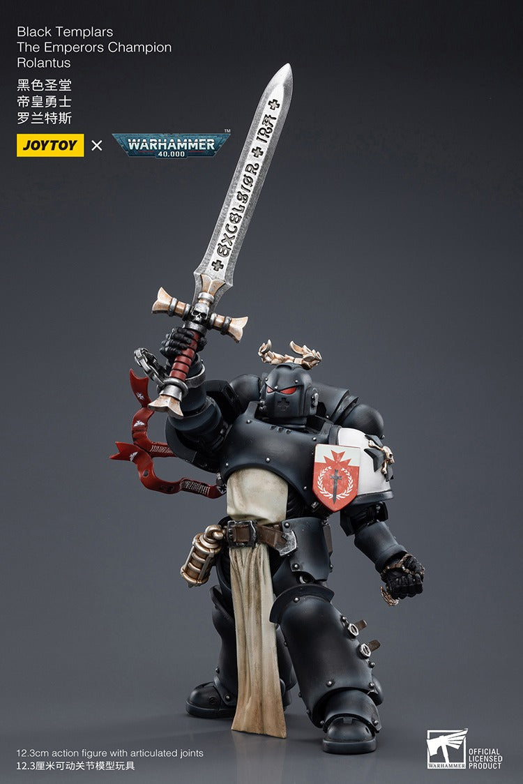 JOYTOY Warhammer 40K Black Templars The Emperors Champion Rolantus JT7585