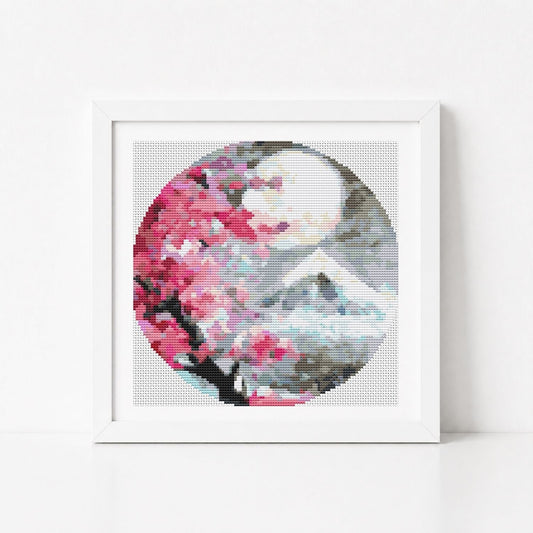Pink Blossoms Circular Cross Stitch Kit