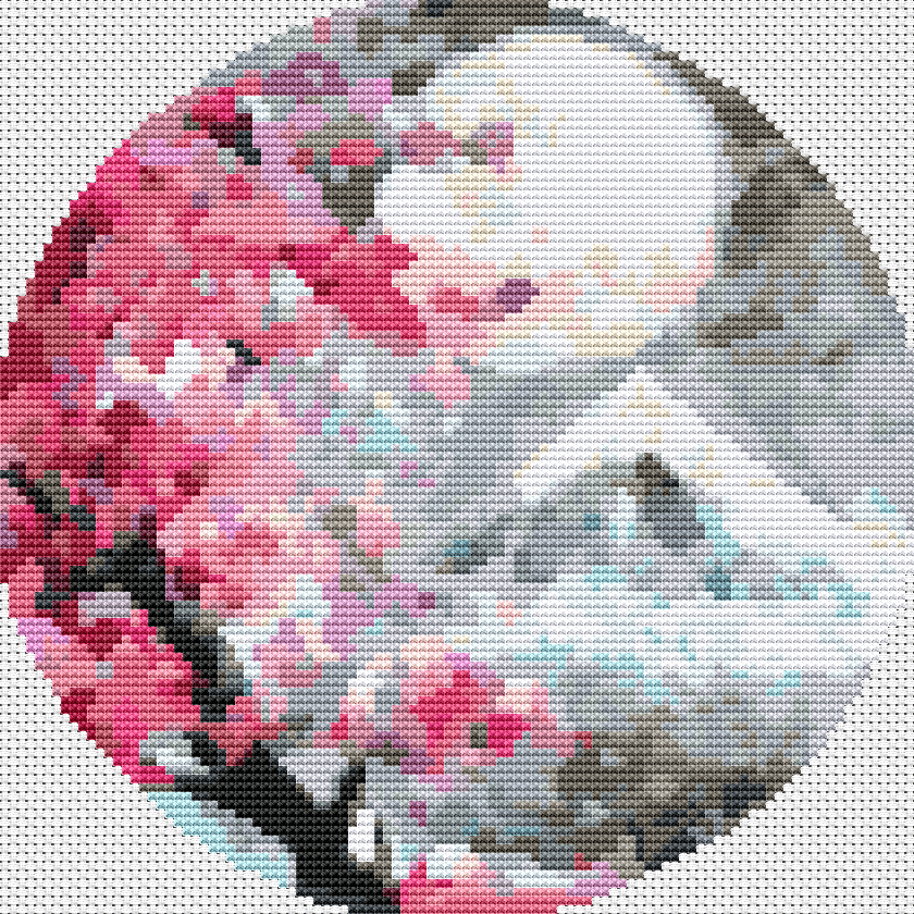 Pink Blossoms Circular Cross Stitch Kit