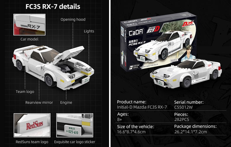 CaDA Initial D 1:24 Mazda RX-7 FC3S C55012W