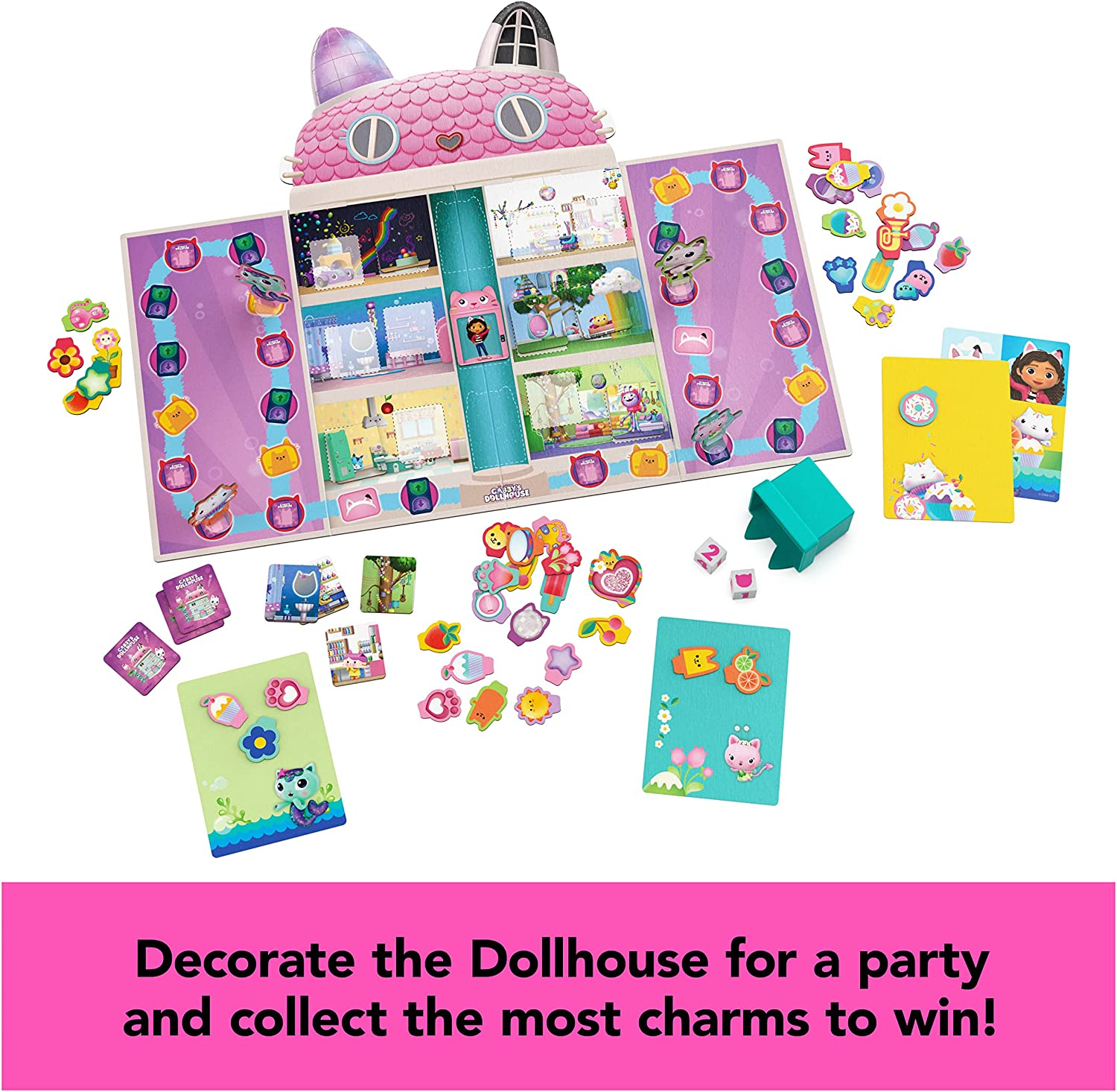 Gabbys Dollhouse Charming Collection Game Board