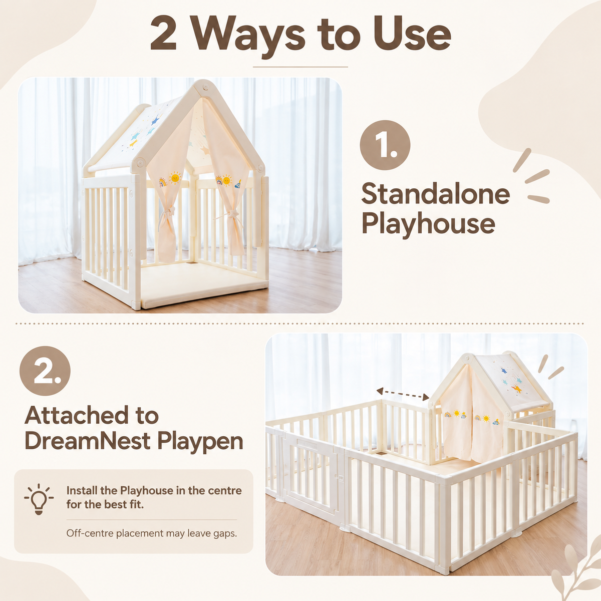 DreamNest Playpen House (with Fabric Canopy)