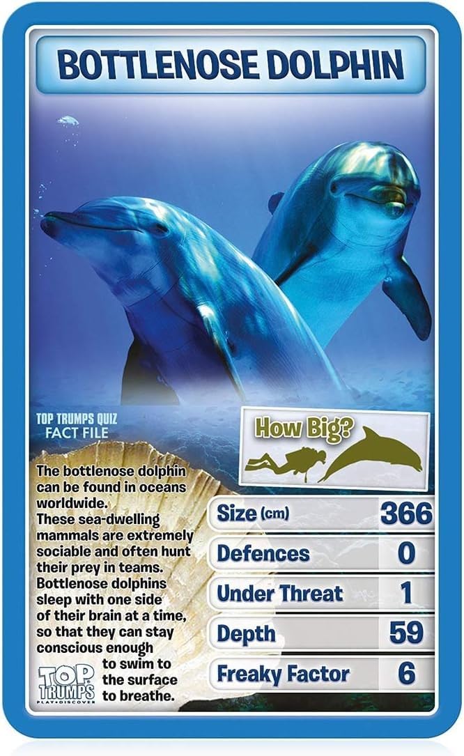 Top Trumps Creatures of The Deep Card Game