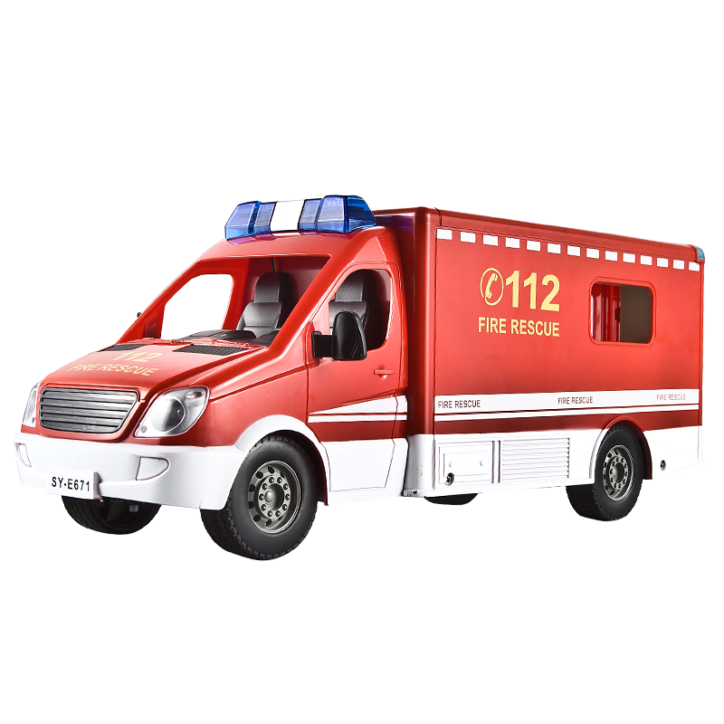 Double E Licensed Mercedes Benz Rc Fire Rescue Car 1/18 Scale E671-003