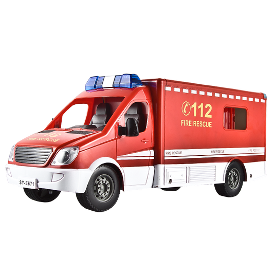 Double E Licensed Mercedes Benz Rc Fire Rescue Car 1/18 Scale E671-003