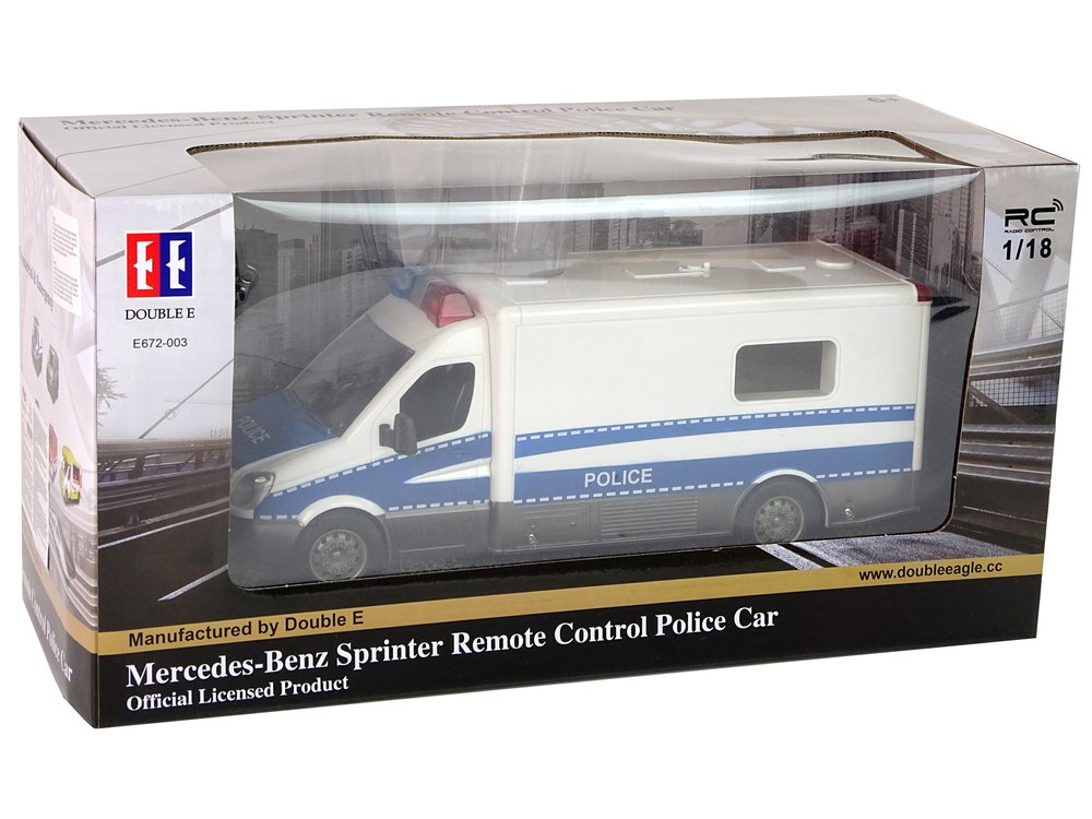 Double E Licensed Mercedes Benz Rc Police Car 1/18 Scale E672-003