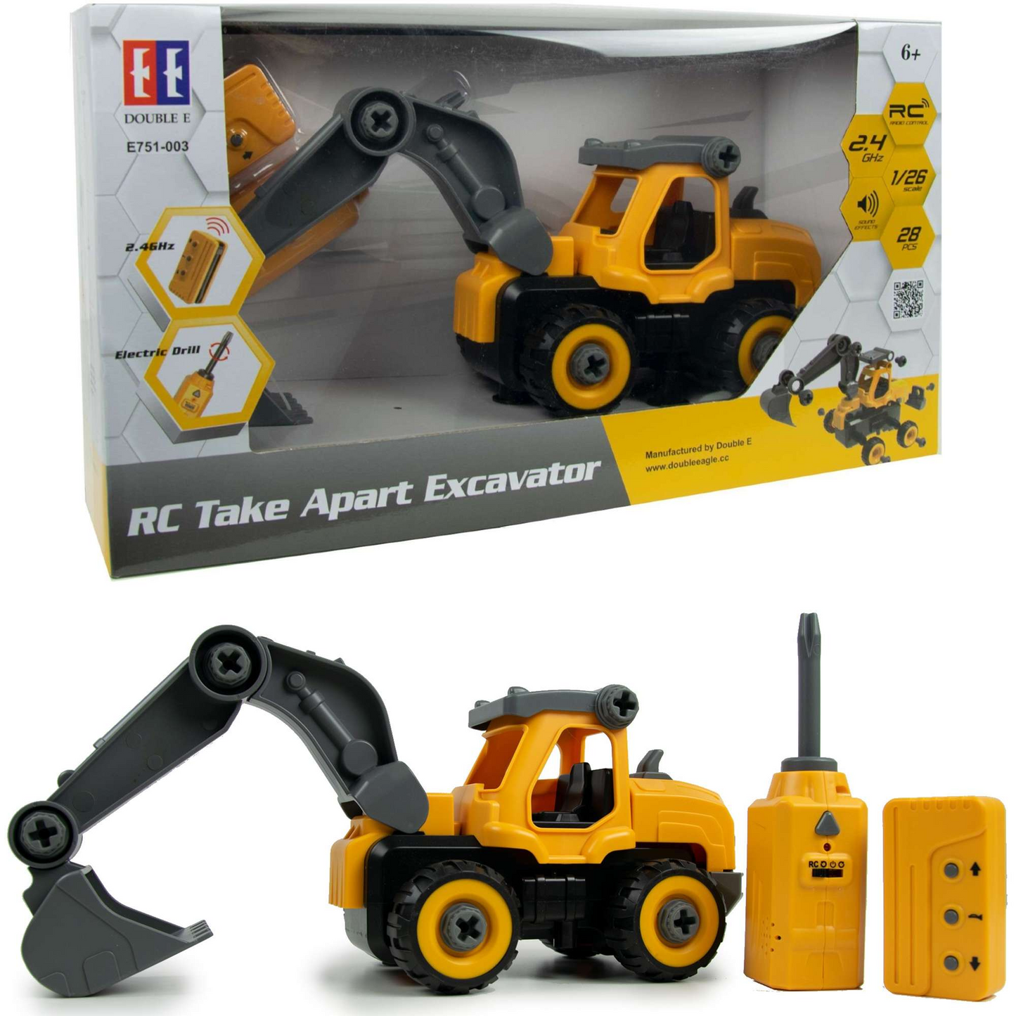 Double E Rc Take Apart Excavator 1/26 Scale E751-003