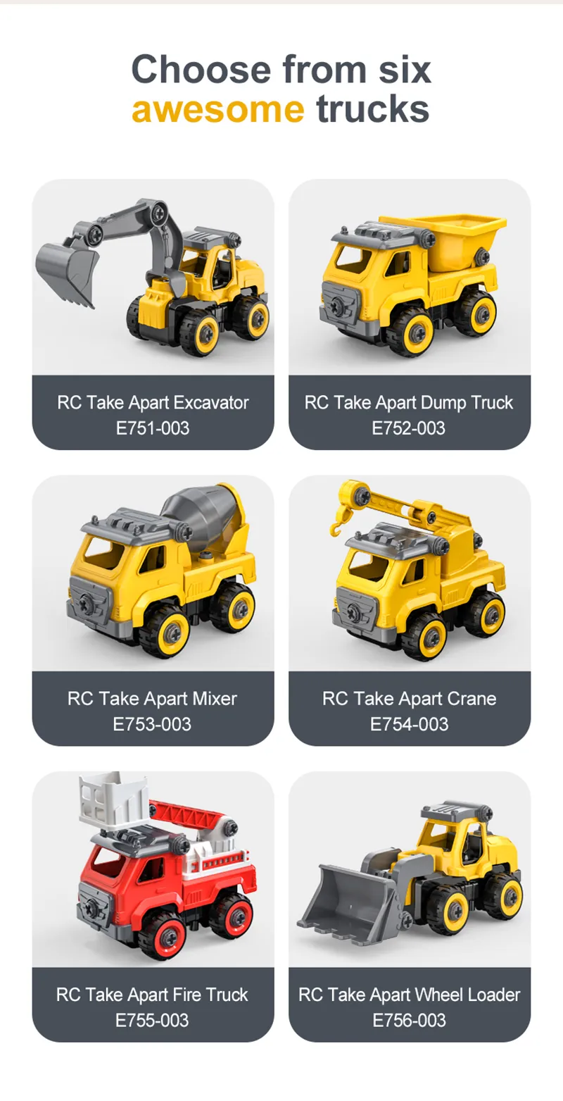 Double E Rc Take Apart Dump Truck 1/26 Scale E752-003