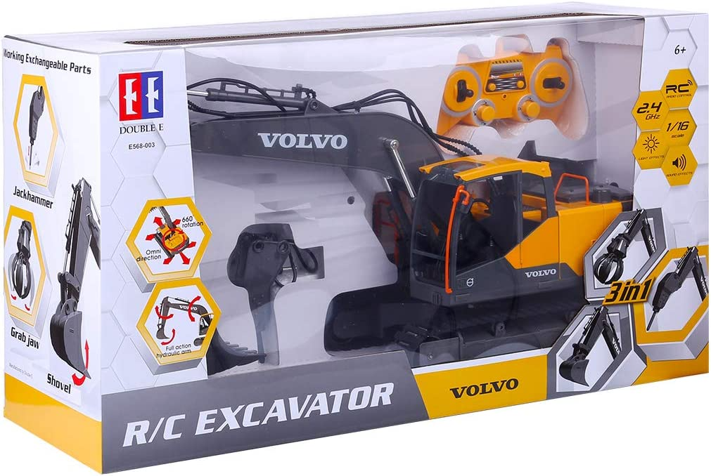 Double E Volvo 3 In 1 Rc Excavator