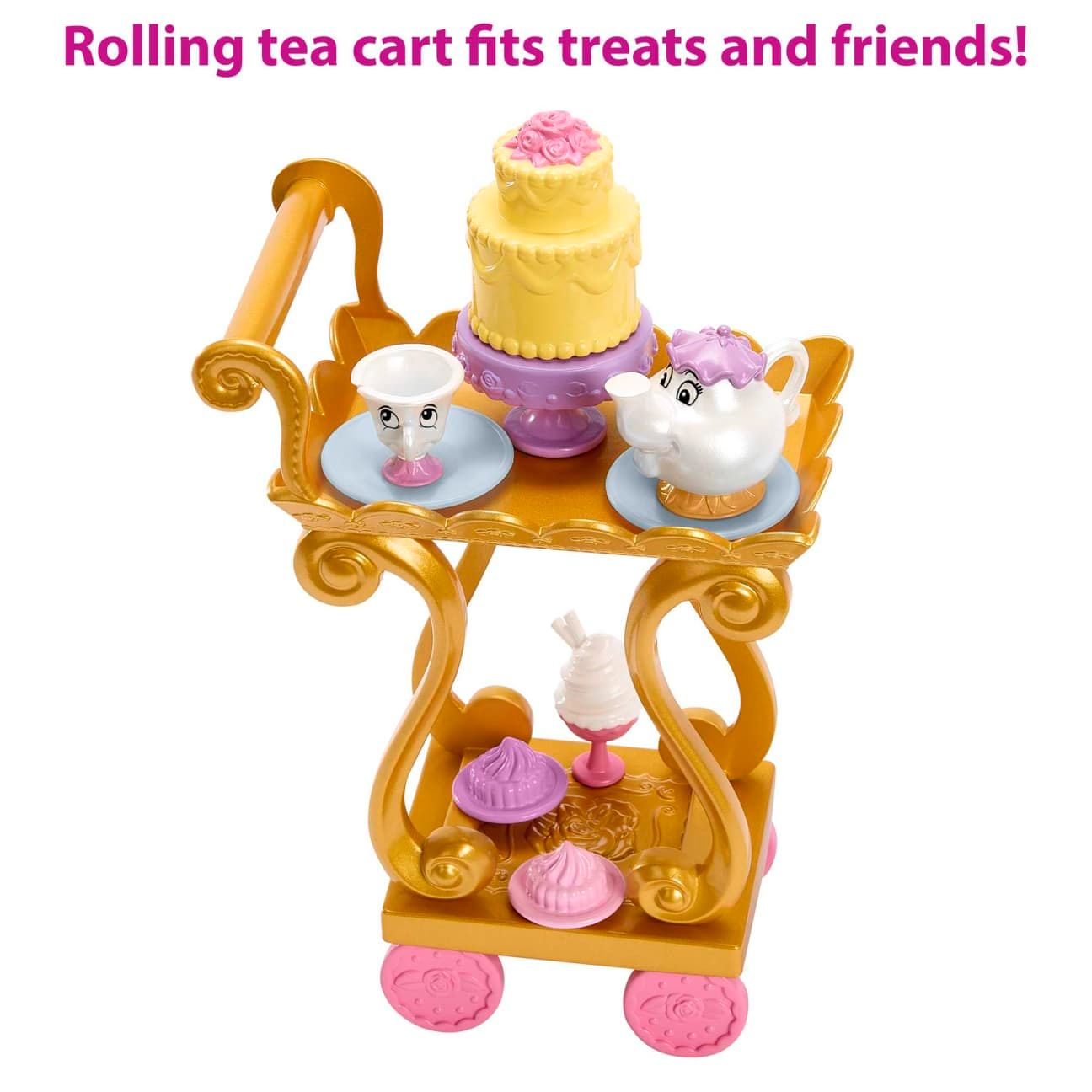 Disney Princess Belles Tea Time Cart Doll And Playset