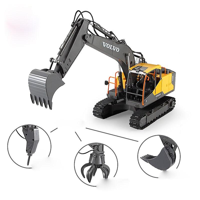 Double E Licensed Volvo 3 In 1 Rc Excavator 1/16 Scale E568-003