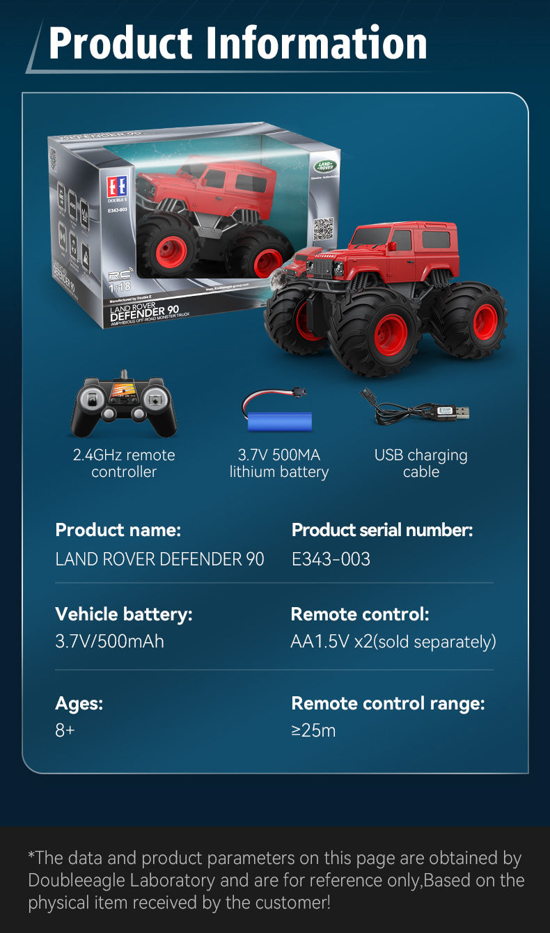 DOUBLE E E342-003 リモートコントロール ジープ ラングラー 水陸両用 全地形 オフロード トラック