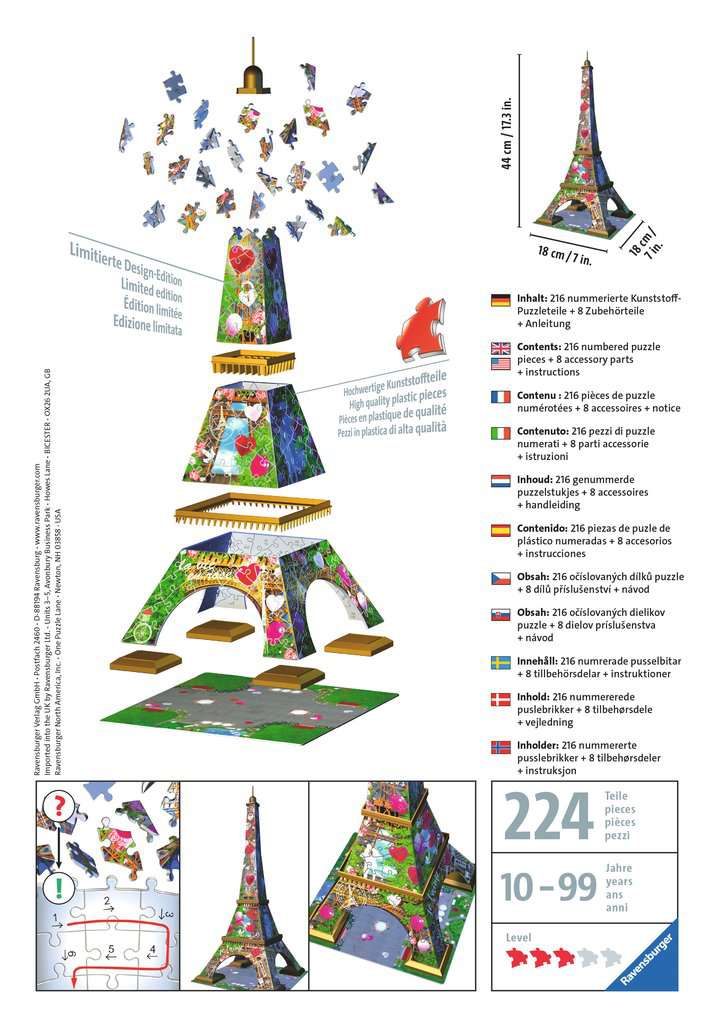 Ravensburger 3D Puzzle Eiffelturm Love Edition Gravitrax