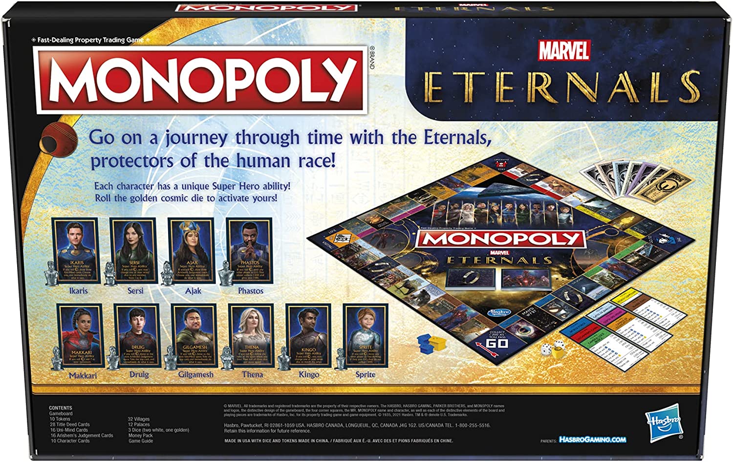 Monopoly Marvel Studios Eternals Edition Board Game Hasbro Gaming