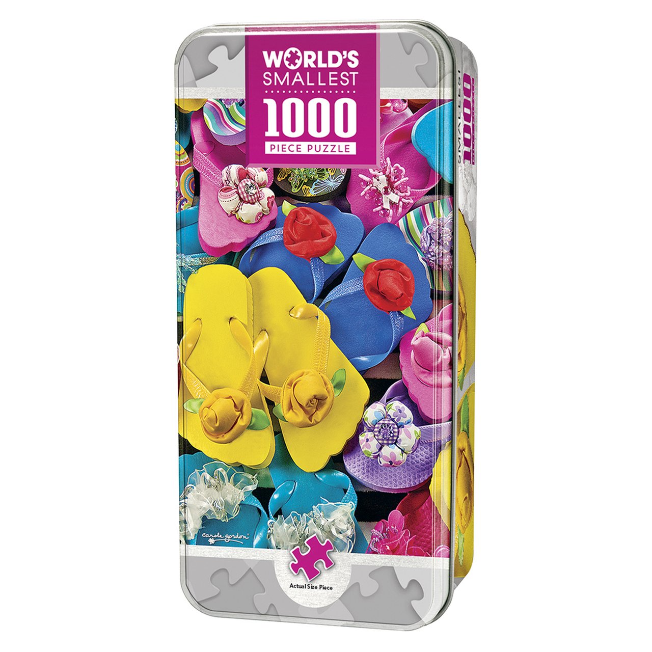 Worlds Smallest Flippity Flops - Flip 1000 Piece Tin Box Jigsaw Puzzle Masterpieces