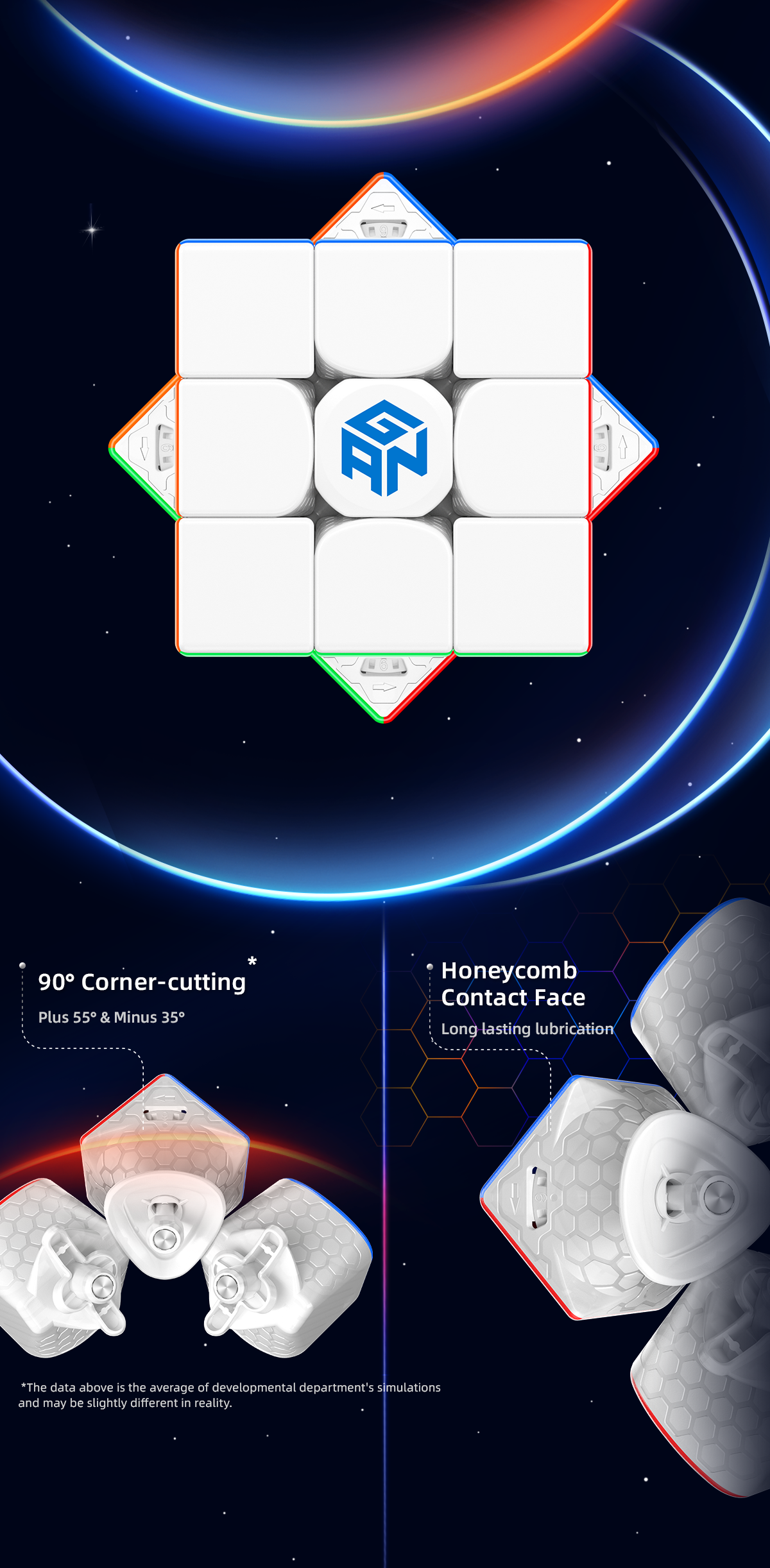 GAN 13 マグレブ 3x3 ステッカーレス スピードキューブ