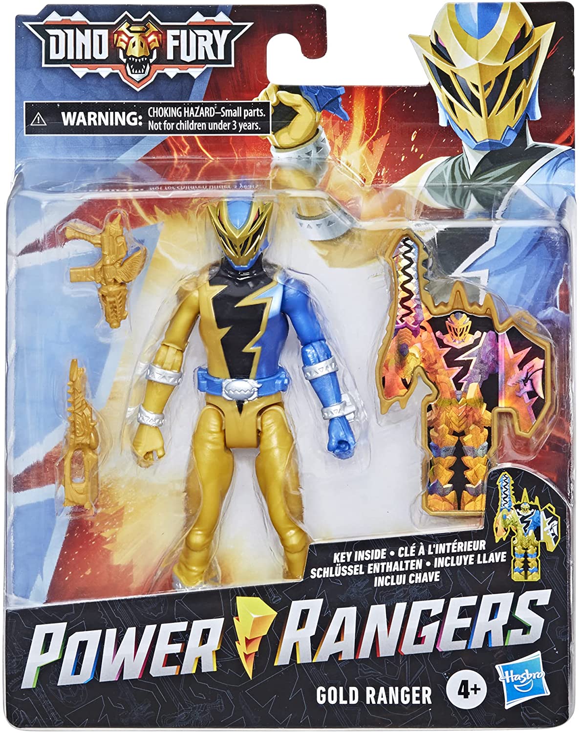 Power Rangers Dino Fury Gold Ranger 6-Inch Action Figure