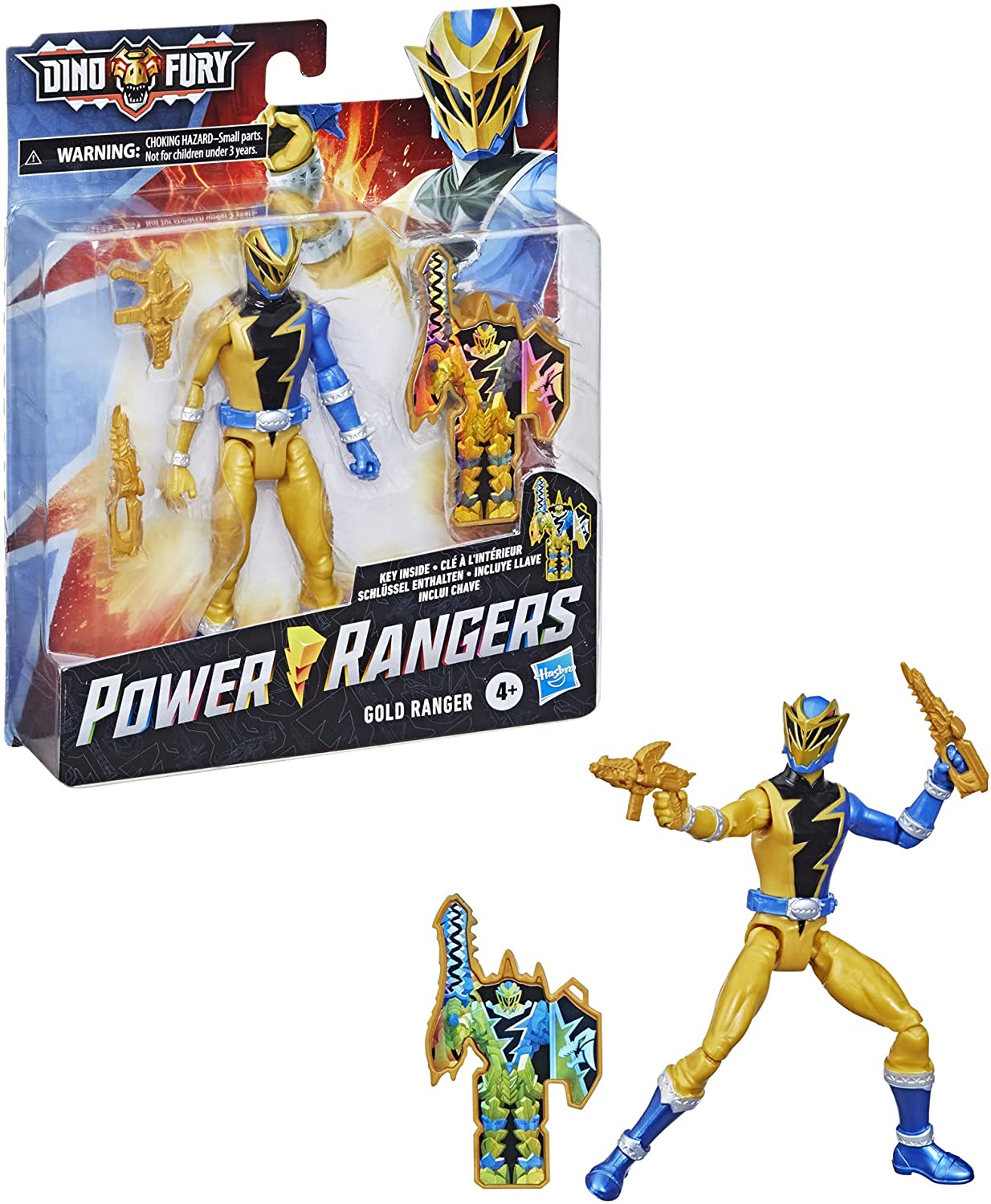 Power Rangers Dino Fury Gold Ranger 6-Inch Action Figure