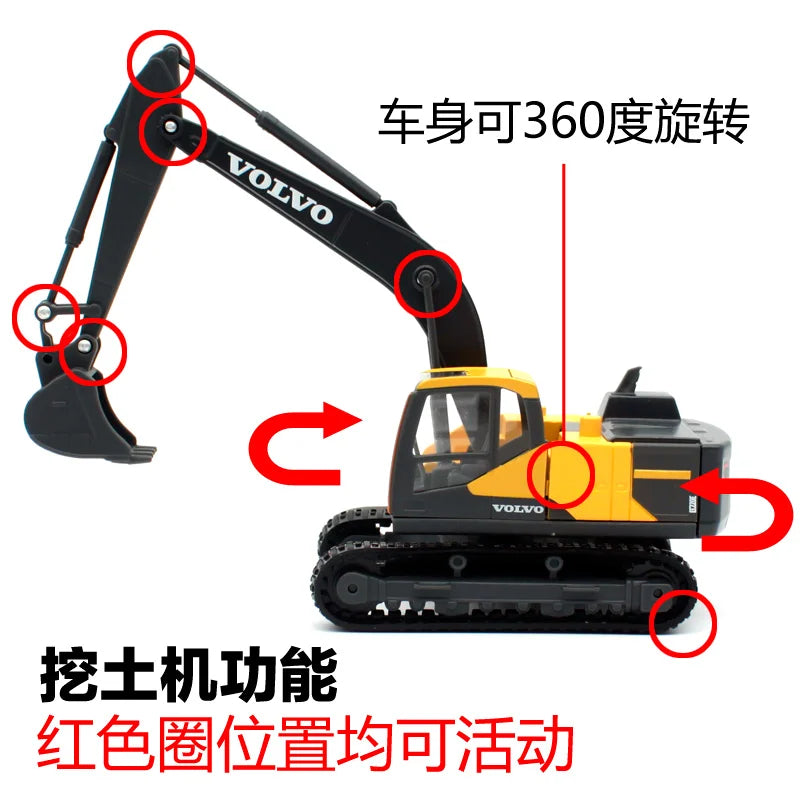 Bburago 1:50 VOLVO Excavator engineering vehicle model Alloy