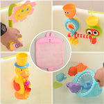 Baby Bathroom Animal Shapes in Mesh Bag Sucker Design For Bath Toys