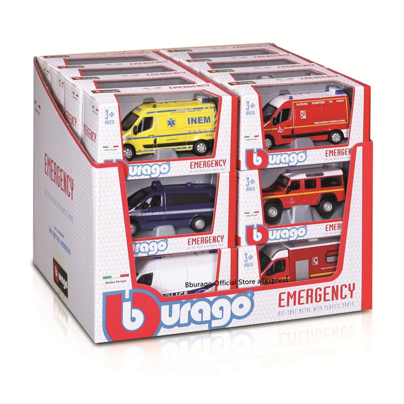 Bburago 1/50 Emergency Force Iveco Magirus 150E 28 model Alloy