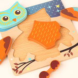 High Quality 3D Wooden Puzzle Baby Cartoon Animal