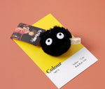 Cute Small Black Charcoal Ball Plush Key Chain