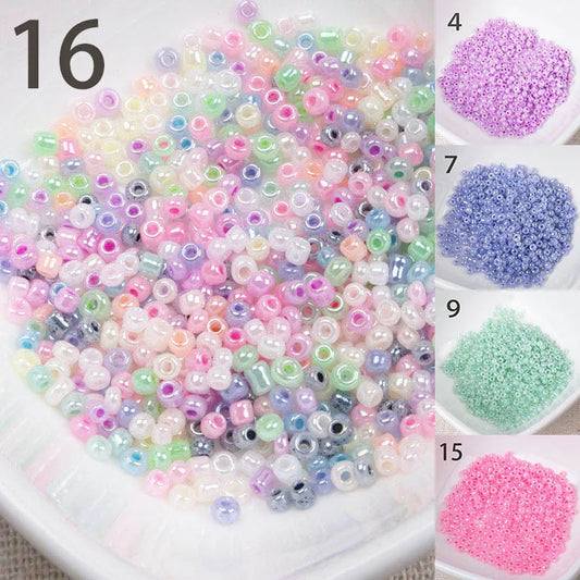 15 colors 2mm 3mm 4mm cream Glass Czech Seed Spacer beads