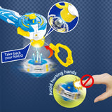 Infinity Nado 5 Advanced Stacking Battle Pack Dual Metal Rings Spinning Top Toy With Magnetic Launcher Cartoon Kids Toy
