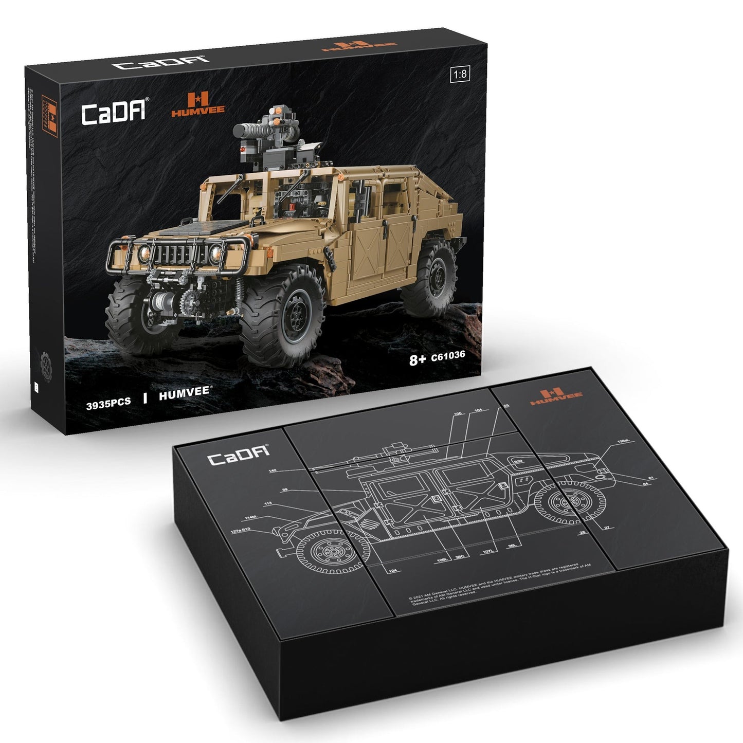 CaDA HUMVEE Vehicle C61036W - Non Motorization