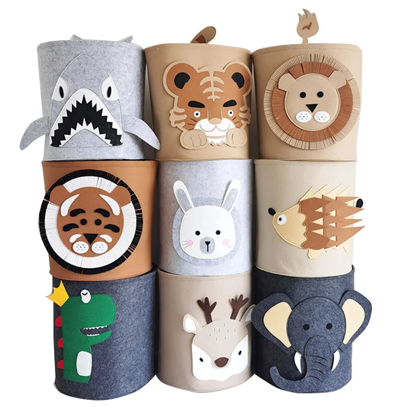 Cotton Animal Storage Basket For Toys Clothes Shoes