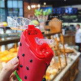 BPA FREE Tritan Leakproof Cute Ice Cream Plastic Water Bottle