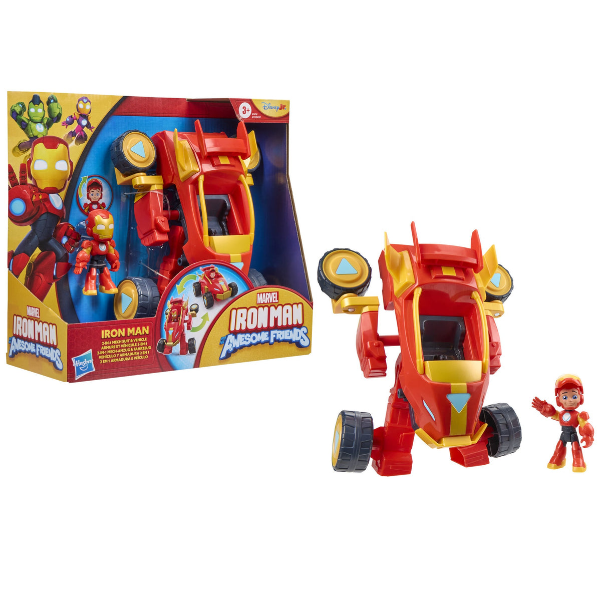 Hasbro Marvel Iron Man And His Awesome Friends Iron Man 2-In-1 Mech Suit & Vehicle