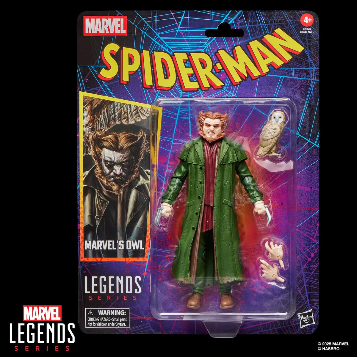 Hasbro Marvel Legends Spider Man Retro Marvel's Owl