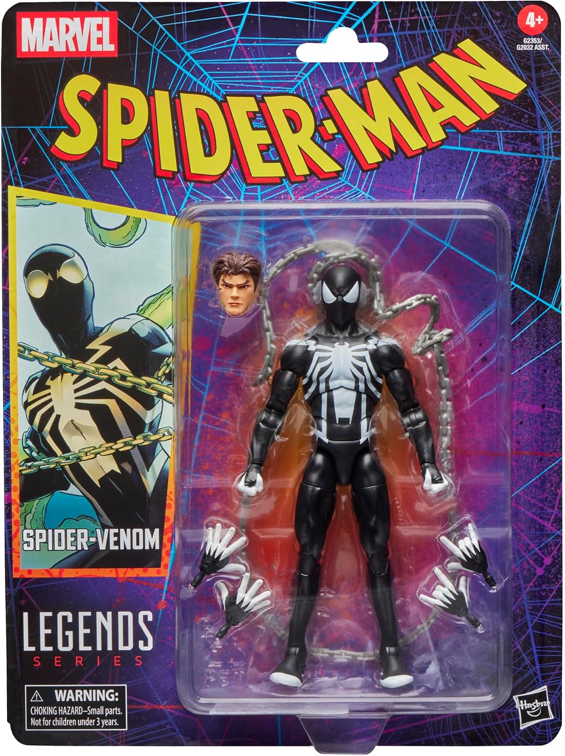 Hasbro Marvel Legends Spider Man Retro Spider Venom