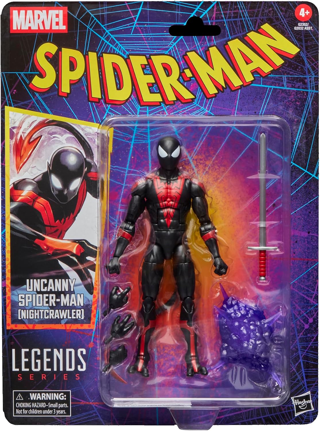 Hasbro Marvel Legends Spider Man Retro Uncanny Nightcrawler