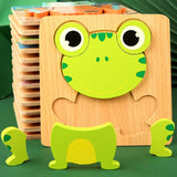 High Quality 3D Wooden Puzzle Baby Cartoon Animal