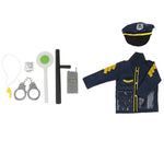 Kid Toy Policeman Uniform Hat Costume & Handcuff