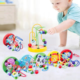 Montessori Baby Toys Wooden Roller Coaster Bead Maze