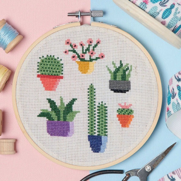 Hinkler Craft Maker Botanical Cross Stitch Kit