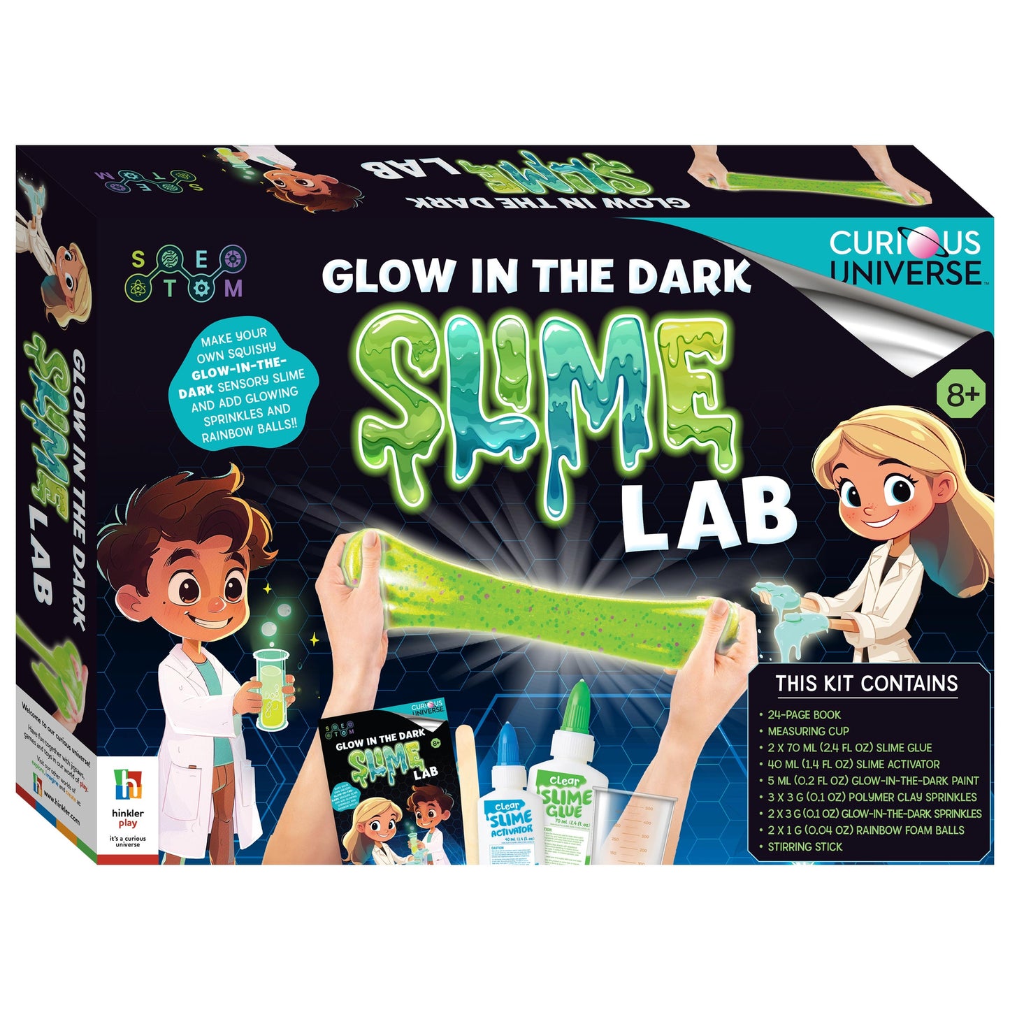 Hinkler Curious Universe Glow in the Dark Slime Lab