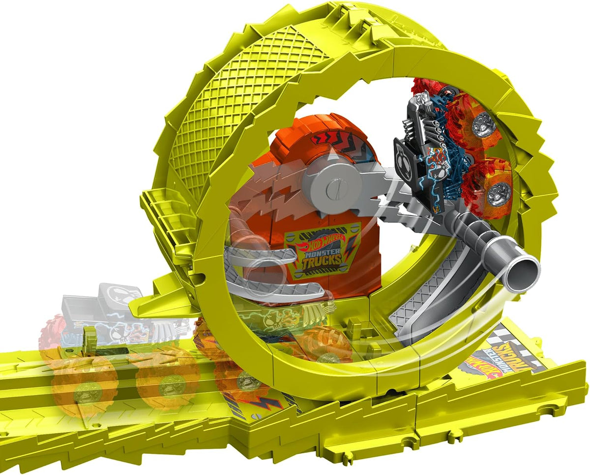 Hot Wheels Monster Trucks Power Smashers Charge & Chase Challenge Track Set