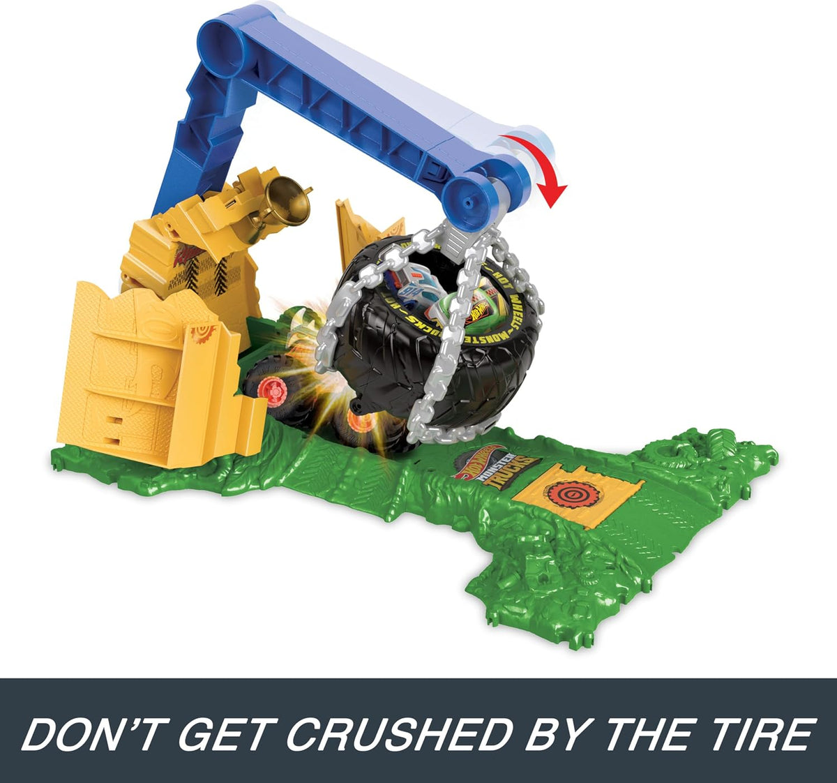 Hot Wheels Monster Trucks Rhinomite Chargin’ Challenge Playset