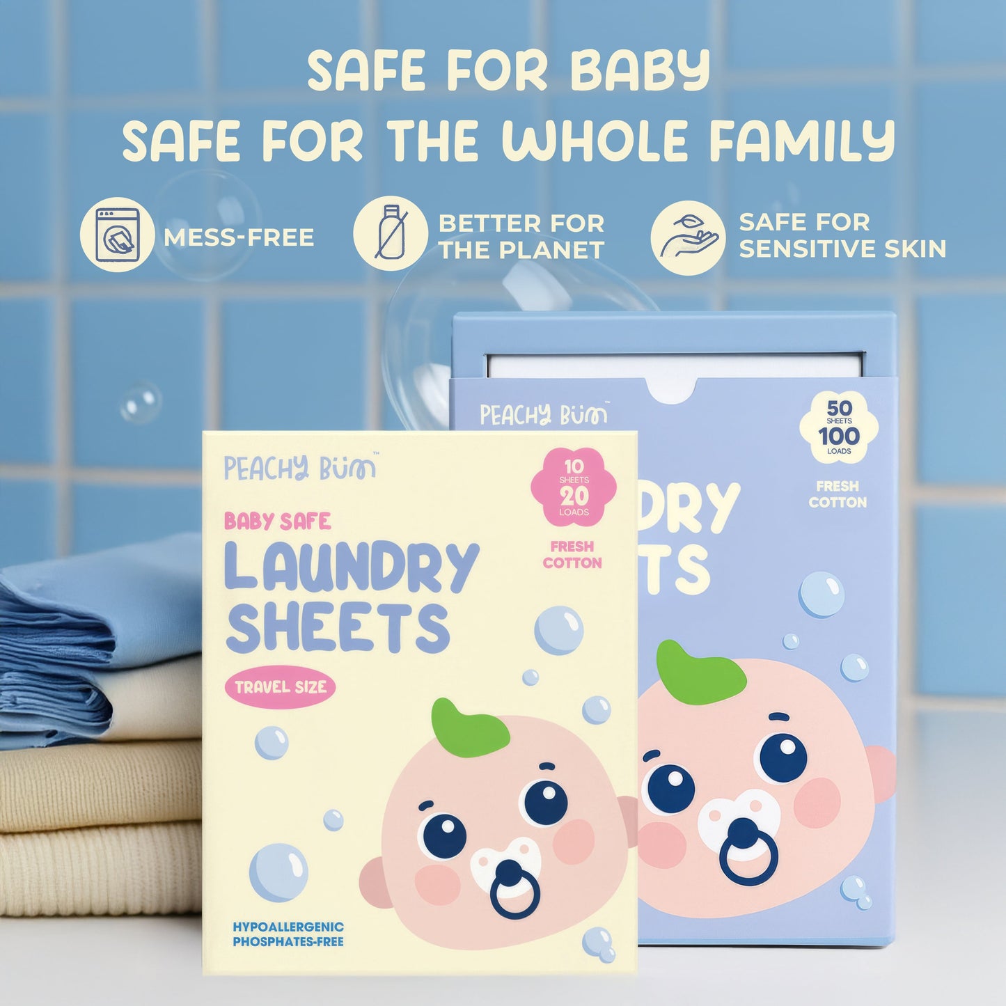[Travel Size] Baby Safe Laundry Sheets