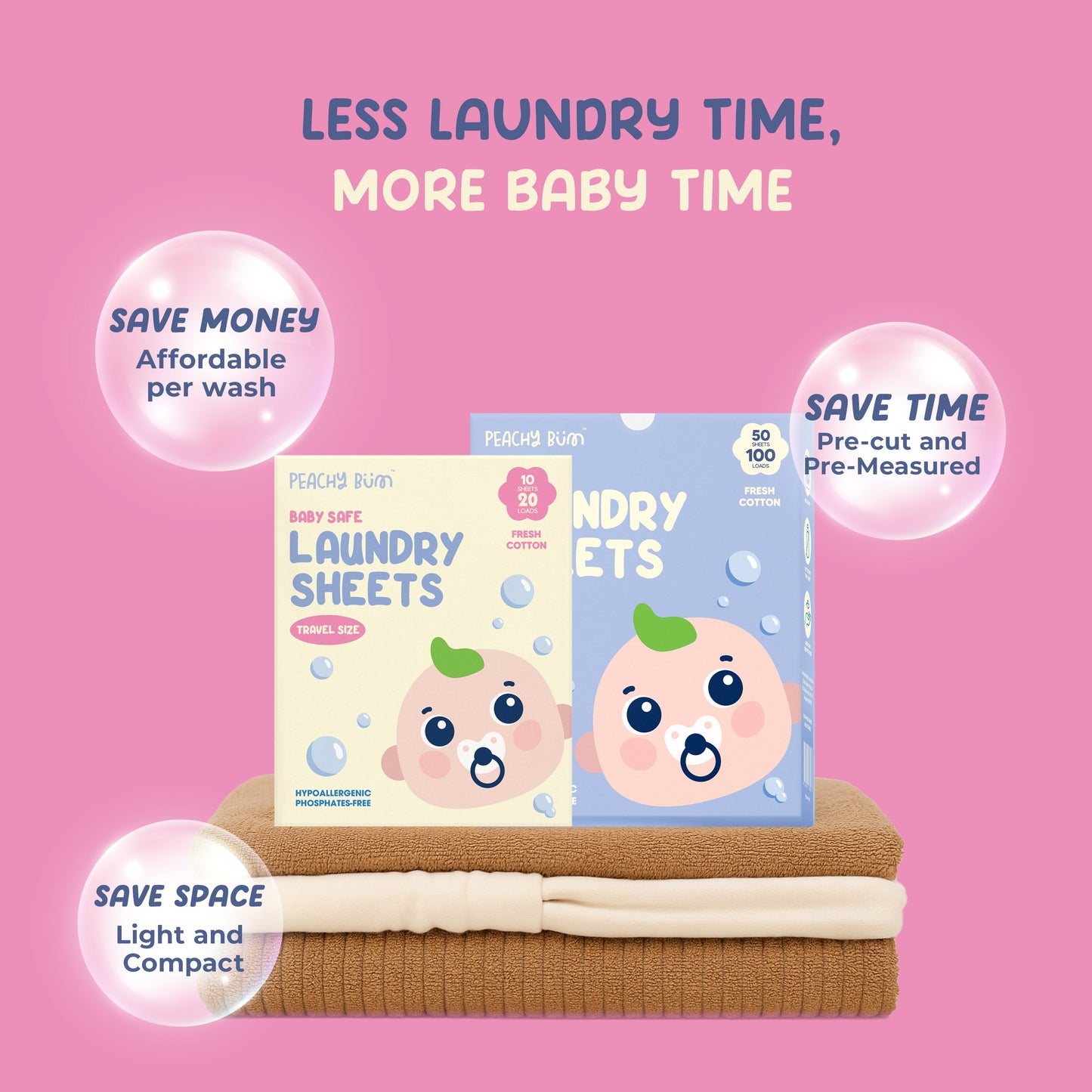 [Travel Size] Baby Safe Laundry Sheets
