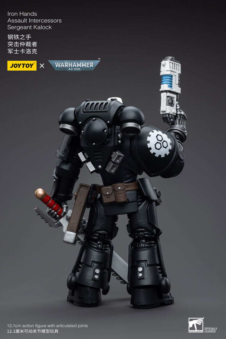 JOYTOY Warhammer 40K Iron Hands Assault Intercessors Sergeant Kalock