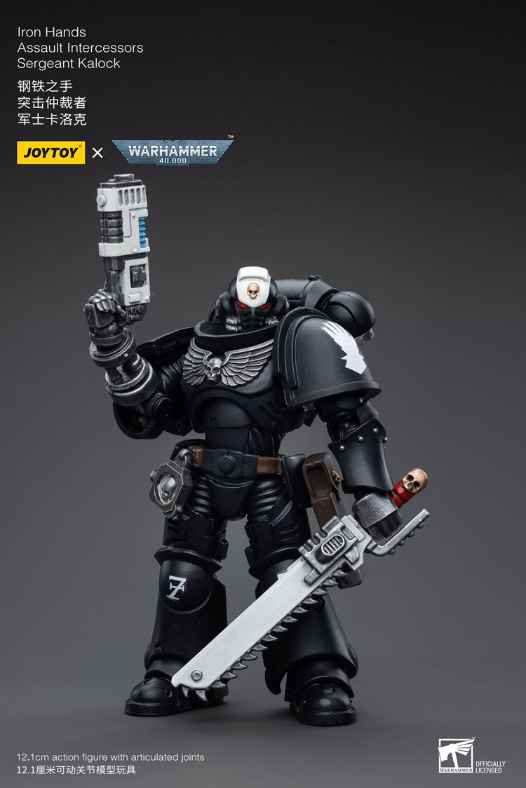 JOYTOY Warhammer 40K Iron Hands Assault Intercessors Sergeant Kalock