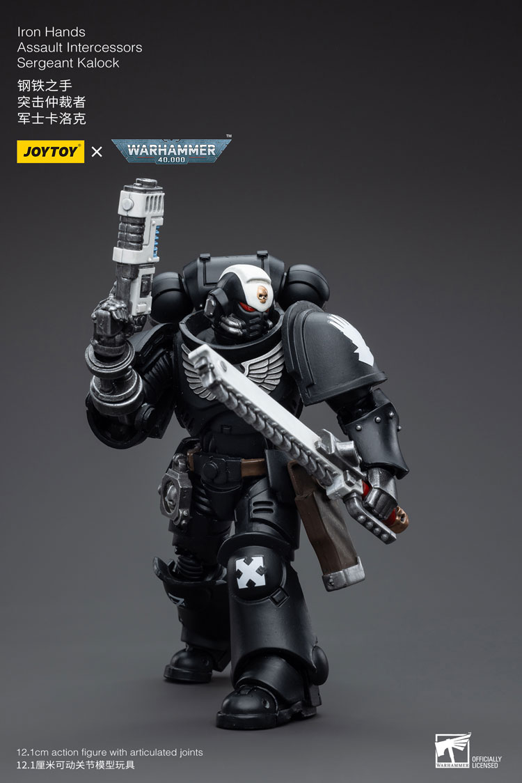 JOYTOY Warhammer 40K Iron Hands Assault Intercessors Sergeant Kalock