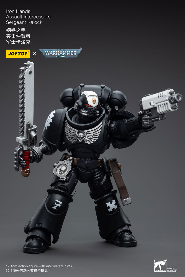 JOYTOY Warhammer 40K Iron Hands Assault Intercessors Sergeant Kalock